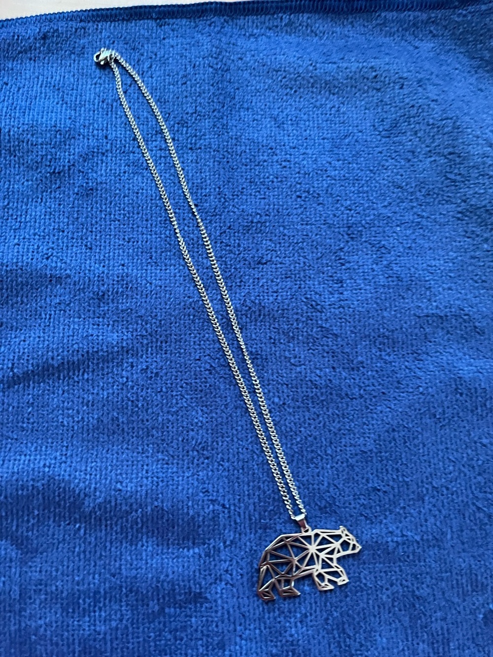 Origami Polar Bear Necklace